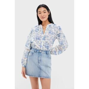 TUCKERNUCK Forget Me Not Floral Camden Blouse Szie S NWT Retail $198 Tuckernuck